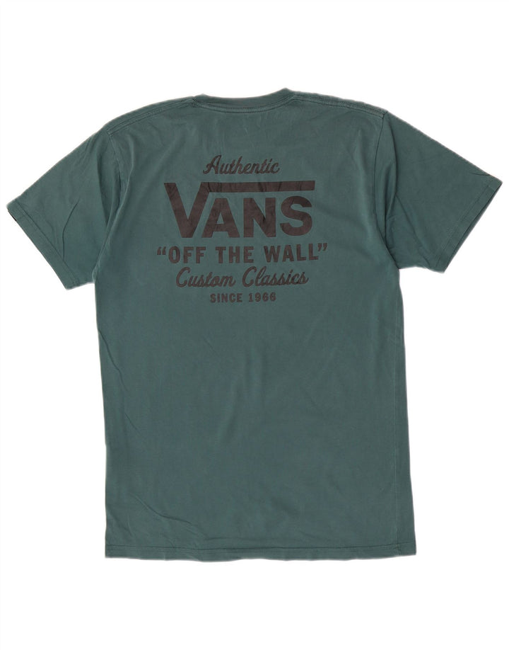 Vans Mens Classic Fit Graphic T-Shirt Top Medium Green Cotton