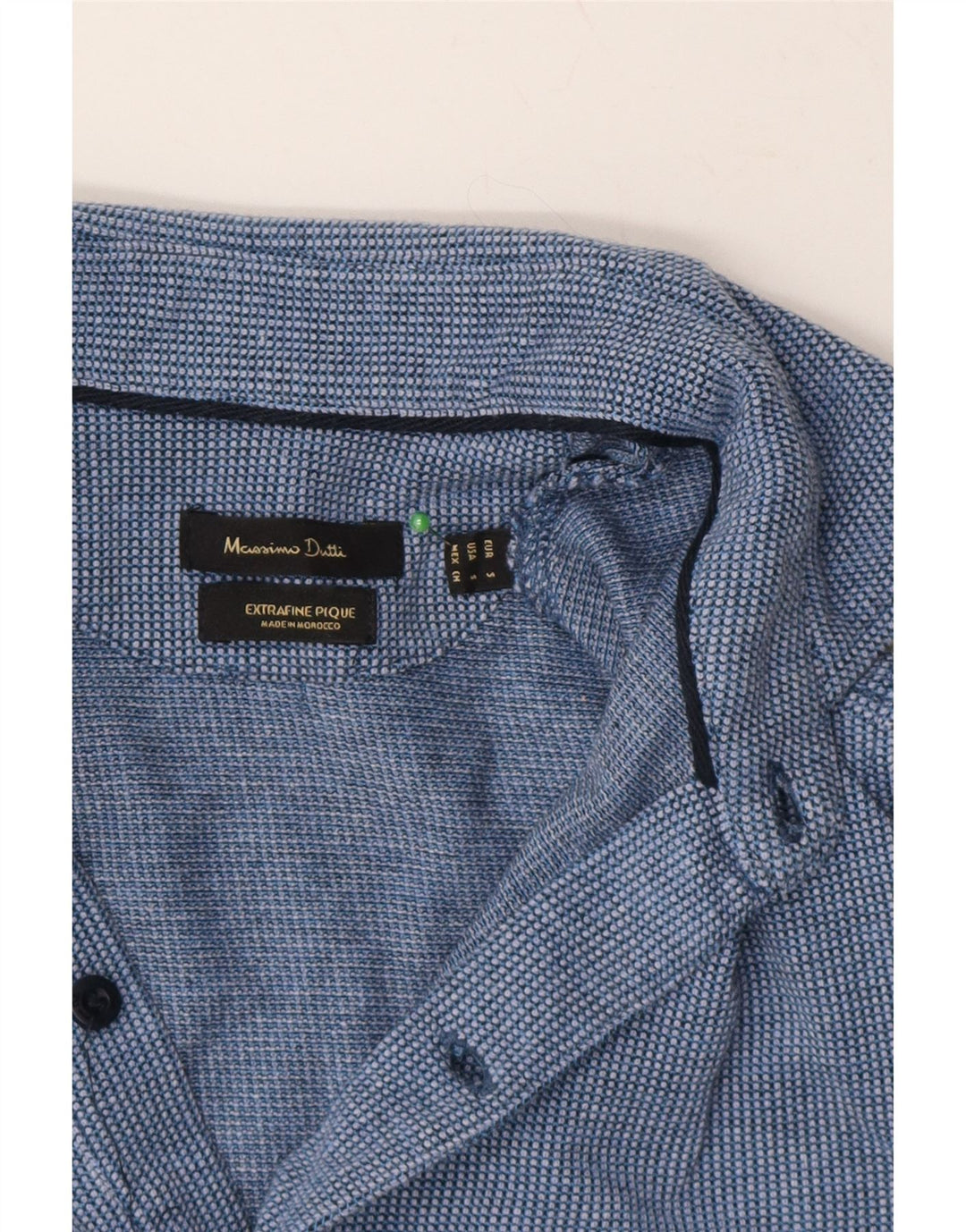 MASSIMO DUTTI Mens Polo Shirt Small Navy Blue Vintage Massimo Dutti and Second-Hand Massimo Dutti from Messina Hembry 