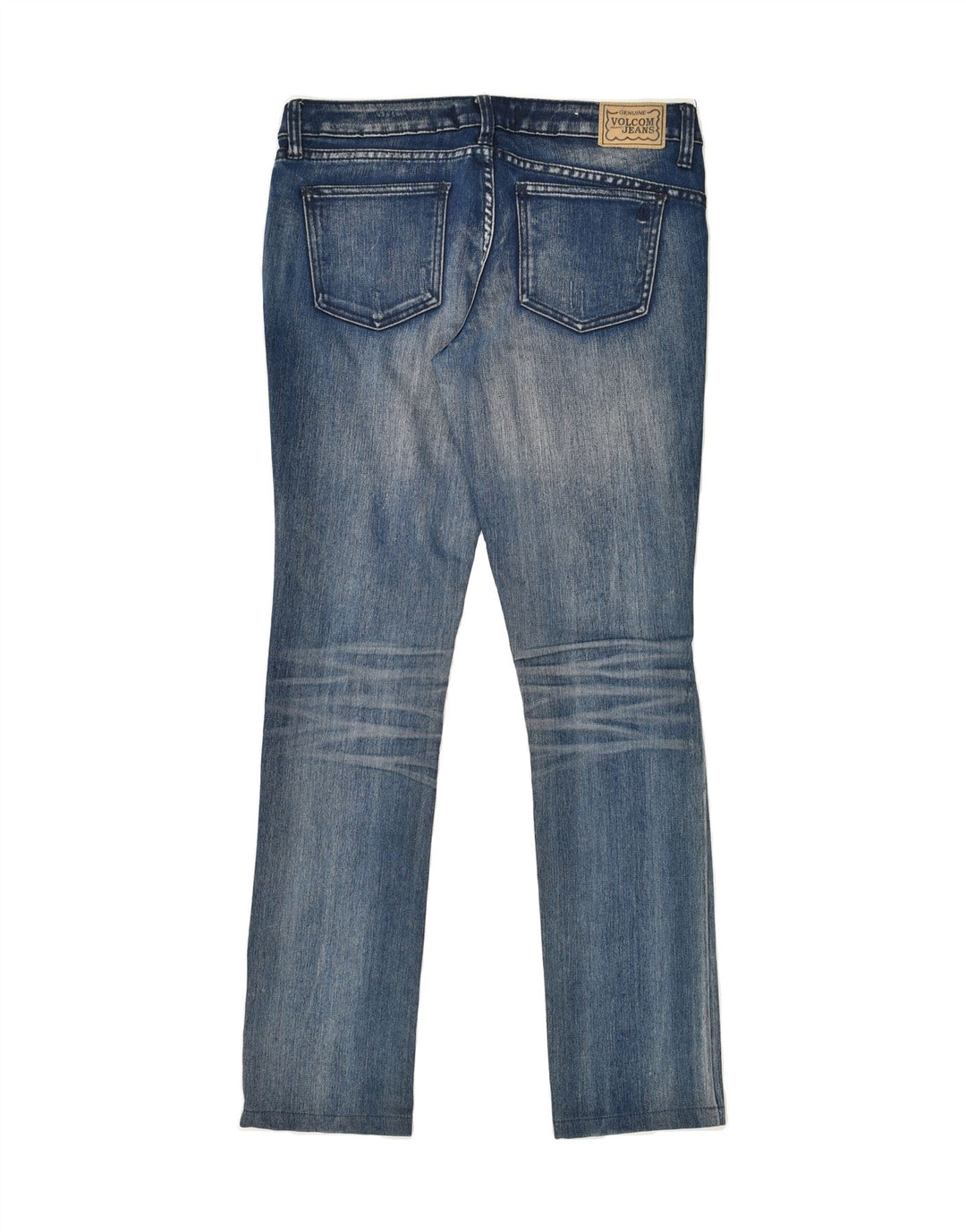 VOLCOM Womens Coupe Ajustee Distressed Skinny Jeans W29 L30 Blue Cotton | Vintage Volcom | Thrift | Second-Hand Volcom | Used Clothing | Messina Hembry 