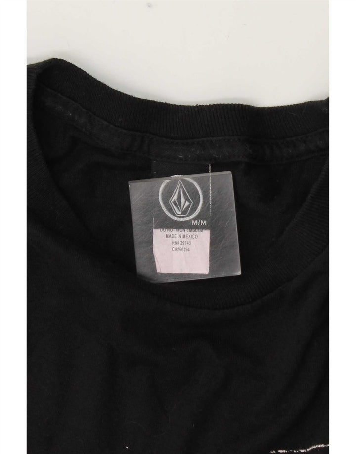 Volcom Mens Graphic T-Shirt Top Medium Black Cotton