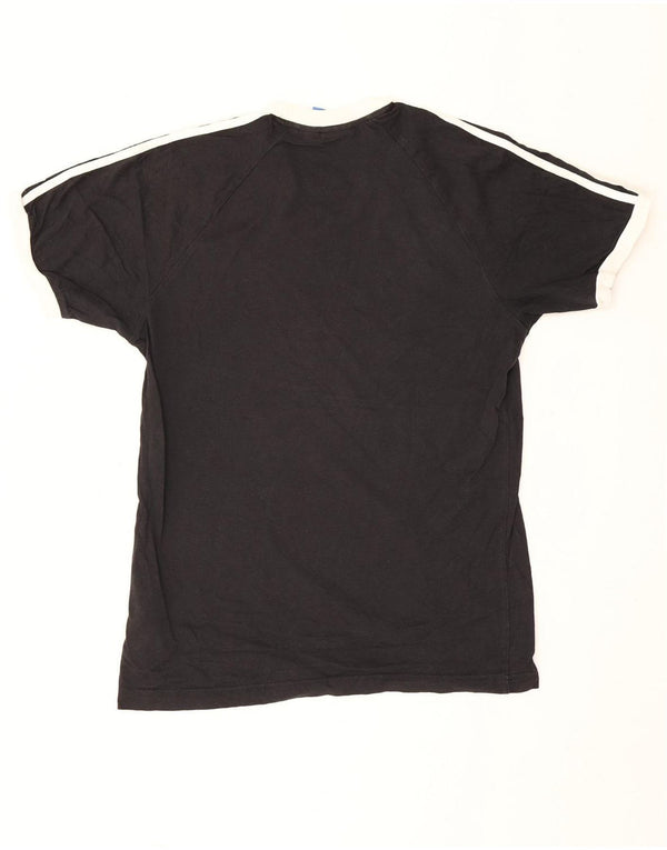 Adidas Mens Graphic T-Shirt Top Medium Black Cotton