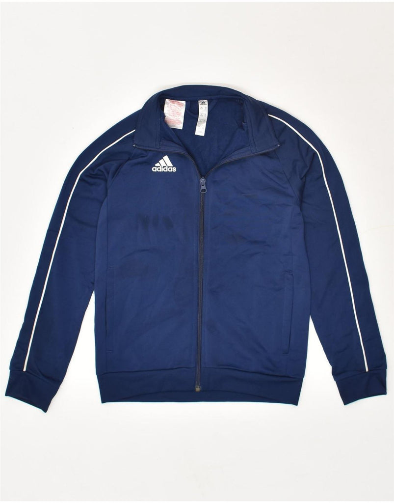 ADIDAS Boys Tracksuit Top Jacket 9-10 Years Navy Blue Polyester | Vintage Adidas | Thrift | Second-Hand Adidas | Used Clothing | Messina Hembry 