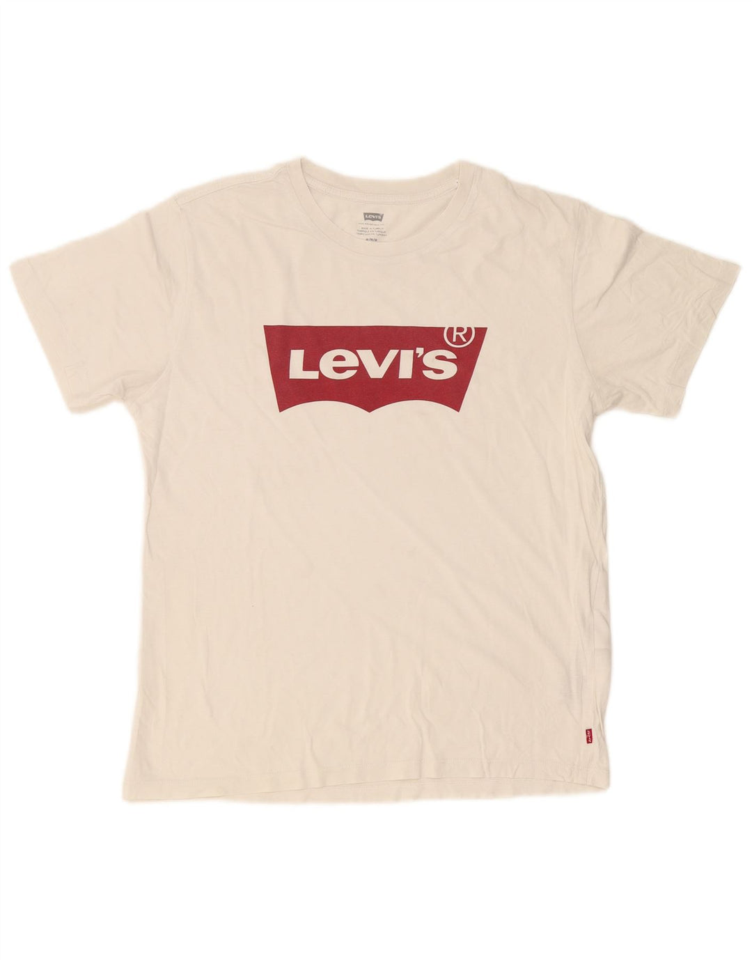 Levi's Mens Graphic T-Shirt Top Medium White Cotton