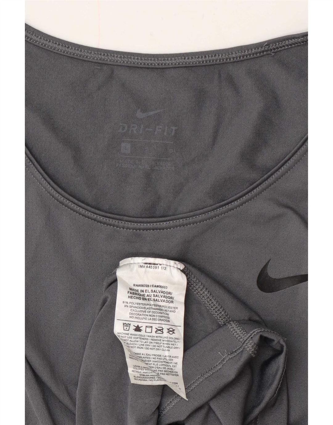 Nike Womens Dri Fit T-Shirt Top UK 16 Large Grey Polyester