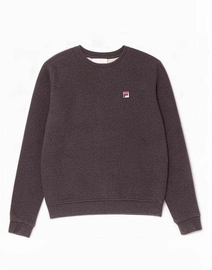 Fila Mens Sweatshirt Jumper Medium Grey Cotton
