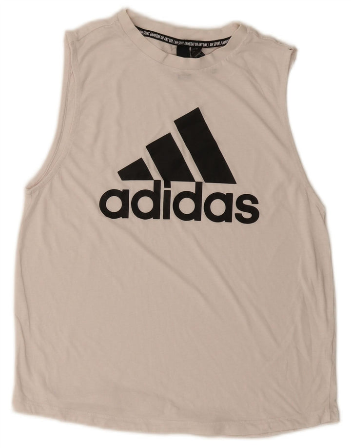Adidas Womens Graphic Vest Top UK 8/10 Small White