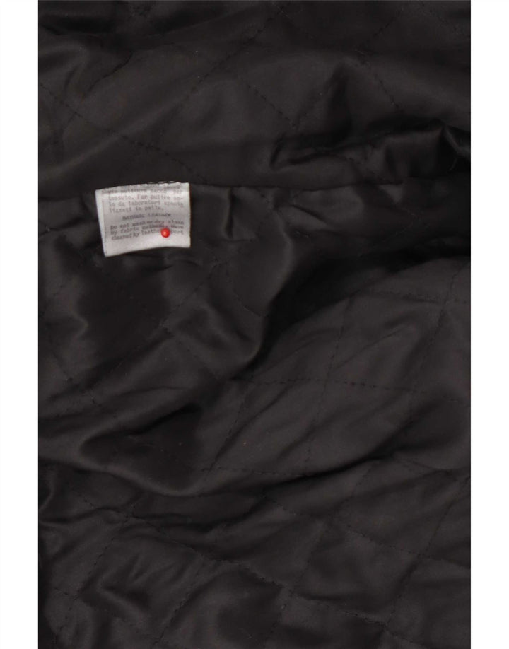 Vintage Mens Leather Biker Jacket UK 38 Medium Black