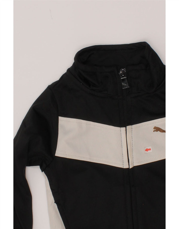 Puma Baby Boys Tracksuit Top Jacket 9-12 Months Black Colourblock Polyester