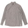 TOMMY HILFIGER Mens Regular Fit Shirt Large White Spotted Cotton
