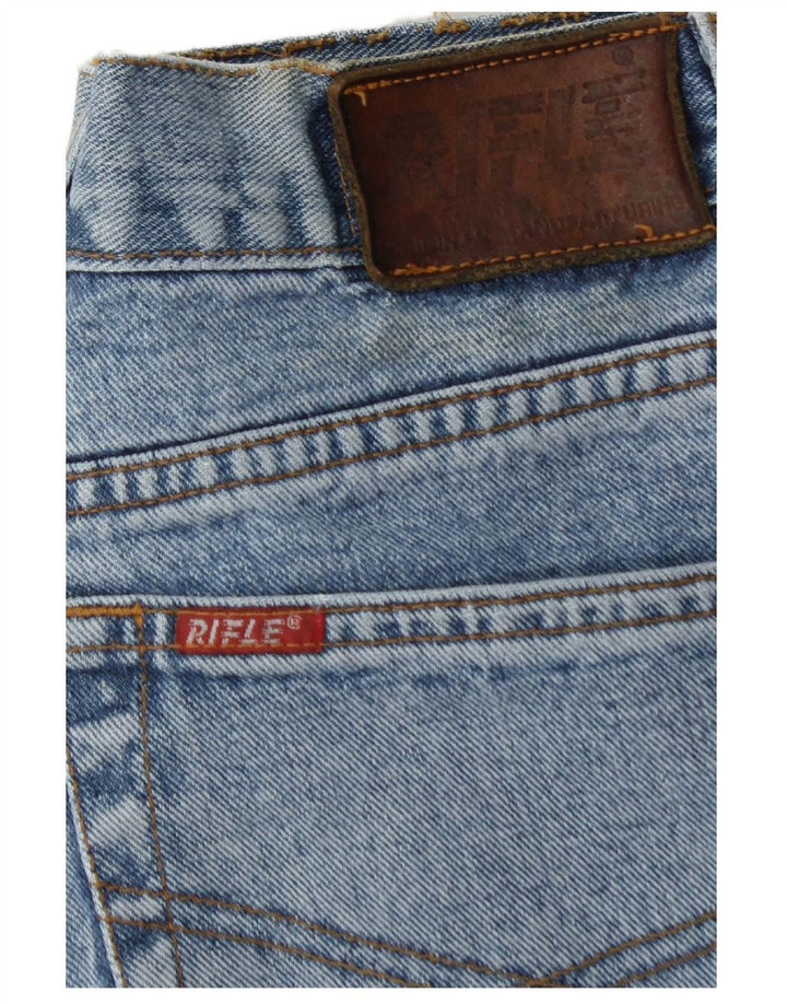 RIFLE Mens Cropped Straight Jeans W26 L25 Blue