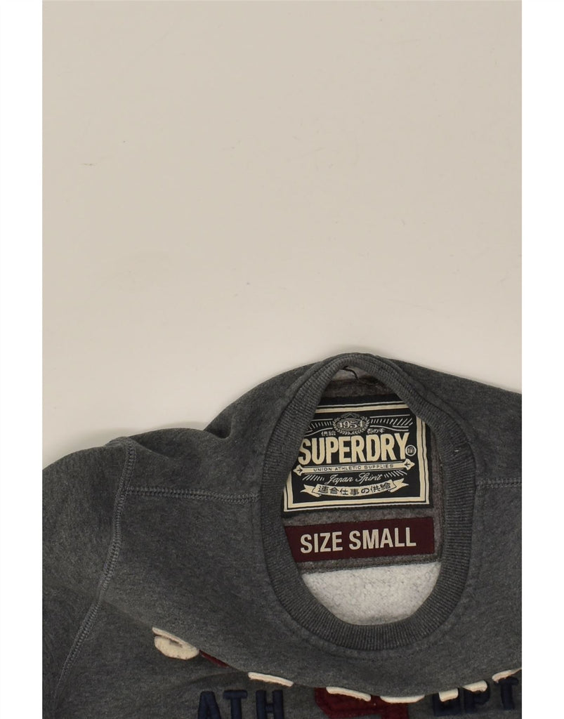 SUPERDRY Mens Graphic Sweatshirt Jumper Small Grey Cotton | Vintage Superdry | Thrift | Second-Hand Superdry | Used Clothing | Messina Hembry 