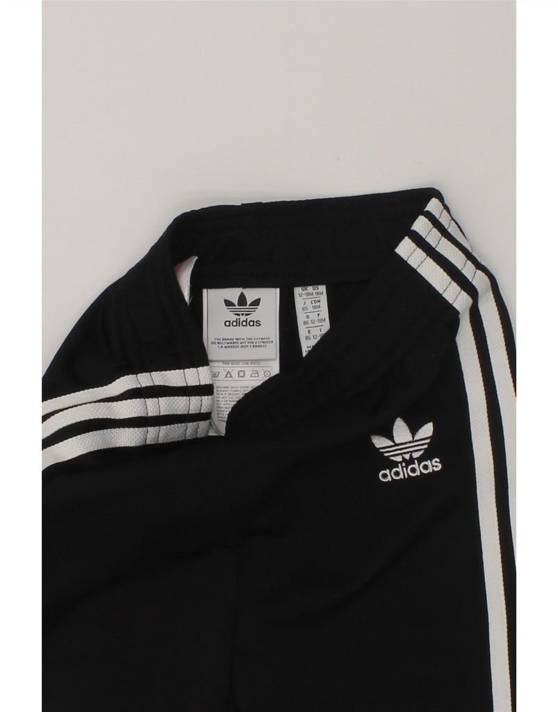 ADIDAS Baby Boys Joggers Tracksuit Trousers 12-18 Months Black Polyester | Vintage Adidas | Thrift | Second-Hand Adidas | Used Clothing | Messina Hembry 