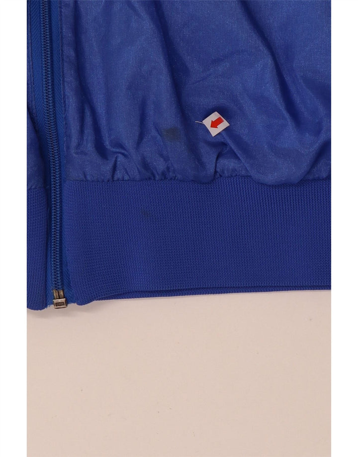 Frank Shorter Mens Tracksuit Top Jacket Large Blue Colourblock Nylon