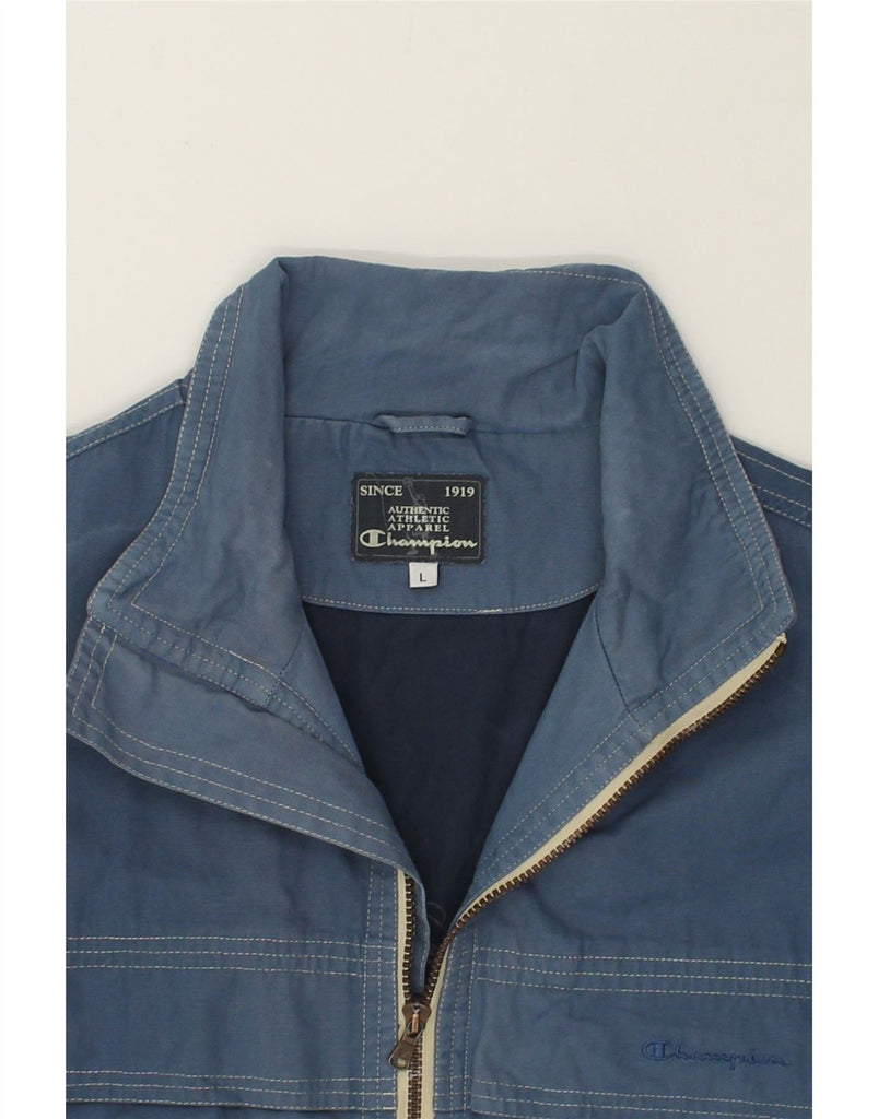 CHAMPION Mens Utility Jacket UK 40 Large Blue | Vintage Champion | Thrift | Second-Hand Champion | Used Clothing | Messina Hembry 