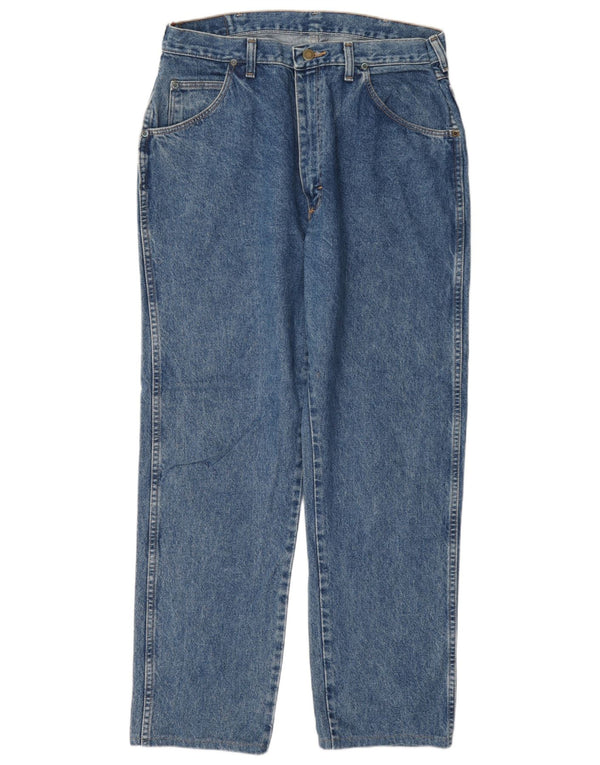 Wrangler Mens Straight Jeans W32 L29 Blue Cotton