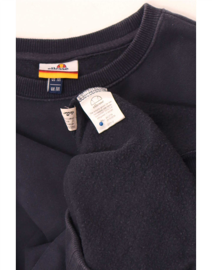 Ellesse Mens Sweatshirt Jumper Medium Navy Blue Cotton