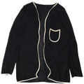 Vintage Womens Open Cardigan Sweater EU 40 Medium Black Viscose