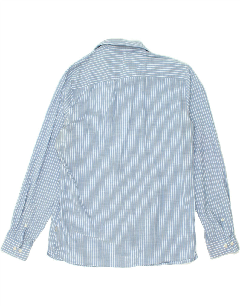 CALVIN KLEIN Mens Shirt Large Blue Pinstripe Cotton | Vintage Calvin Klein | Thrift | Second-Hand Calvin Klein | Used Clothing | Messina Hembry 