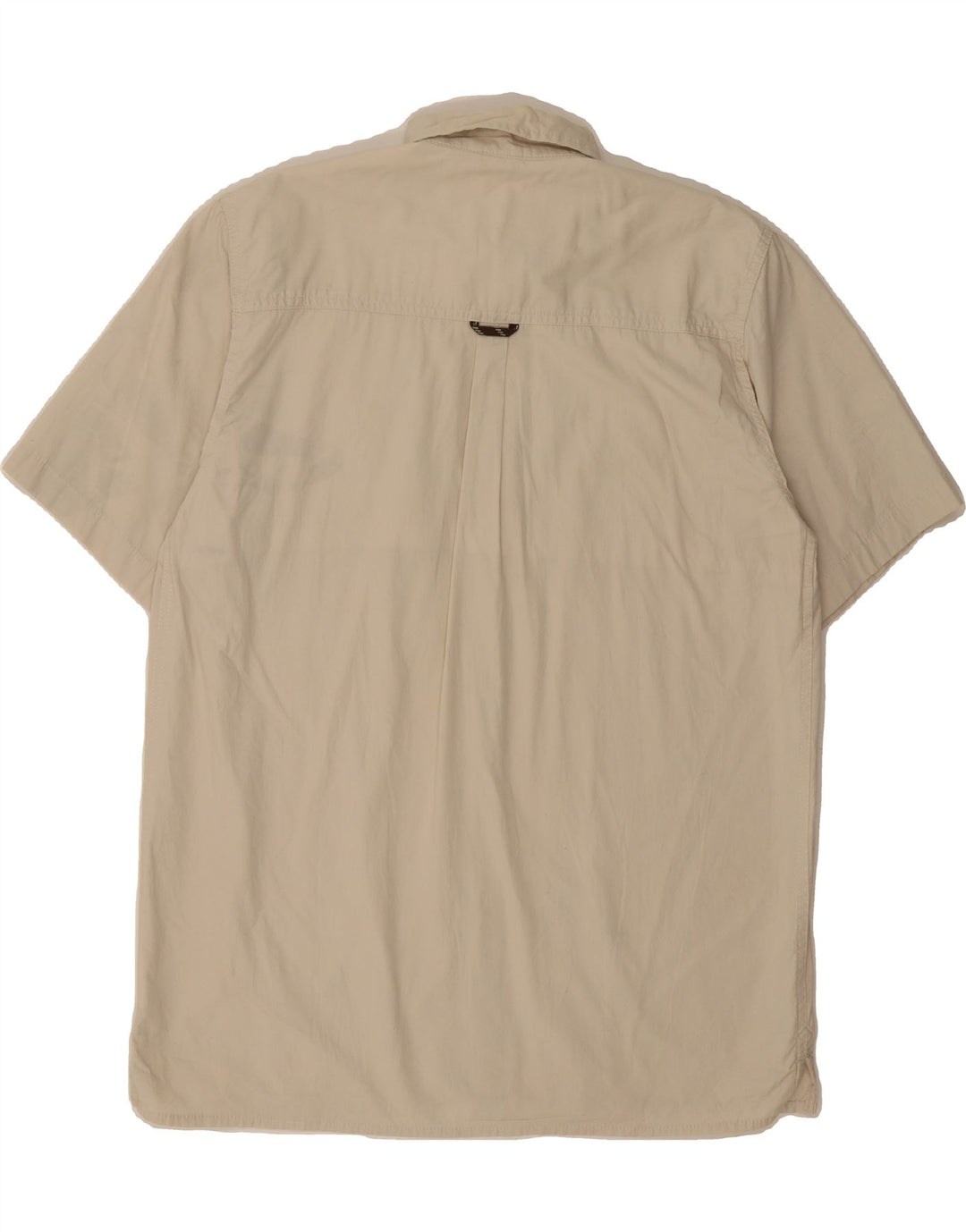 WRANGLER Mens Short Sleeve Shirt Medium Beige Cotton Vintage Wrangler and Second-Hand Wrangler from Messina Hembry 