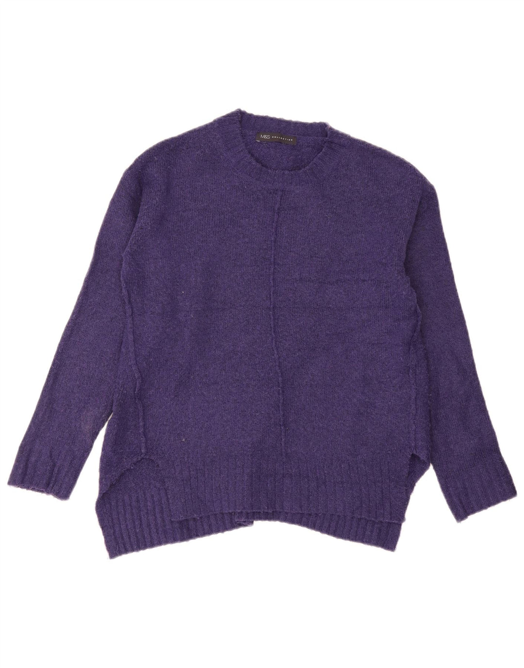 Marks & Spencer Womens Crew Neck Jumper Sweater UK 10 Small Purple