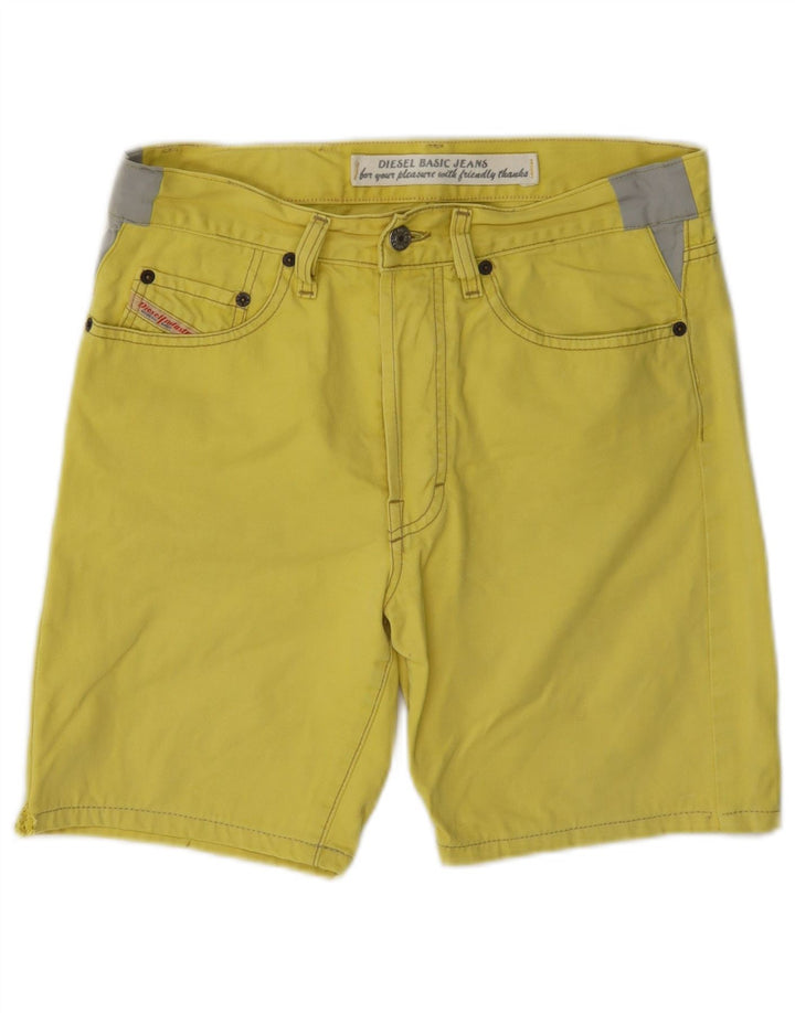 Diesel Womens Casual Shorts W29 Medium Yellow Cotton