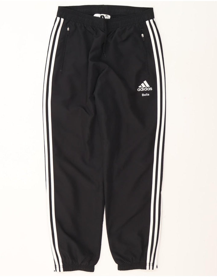 Adidas Mens Tracksuit Trousers Joggers Medium Black Striped Polyester