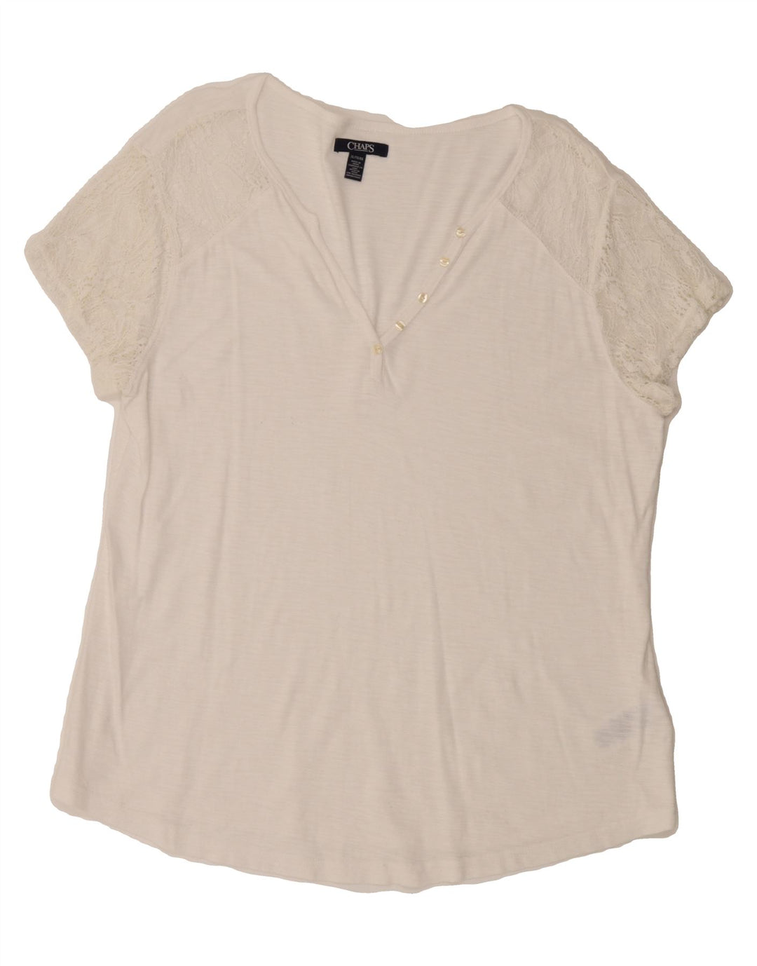 CHAPS Womens T-Shirt Top UK 18 XL White Cotton Vintage Chaps and Second-Hand Chaps from Messina Hembry 