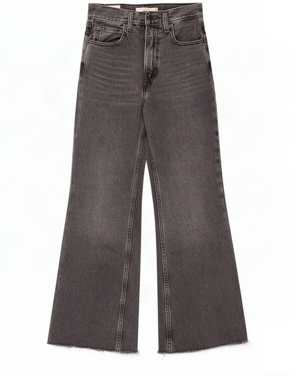 Levi's Womens High Waist Flared Jeans W25 L27 Grey Cotton