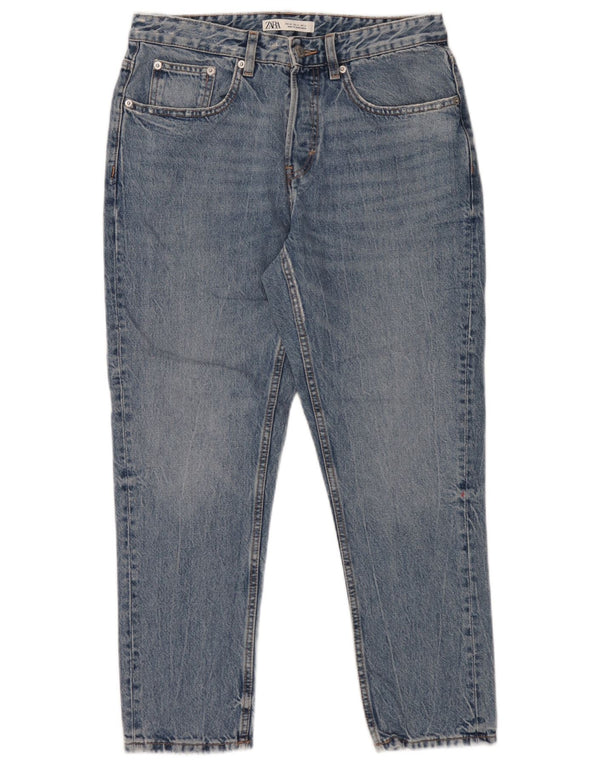 Zara Mens Tapered Jeans EU 40 Medium W31 L26 Blue Cotton