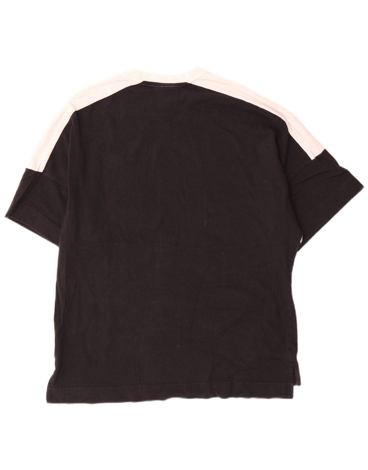 Nike Mens T-Shirt Top Medium Black Colourblock Cotton