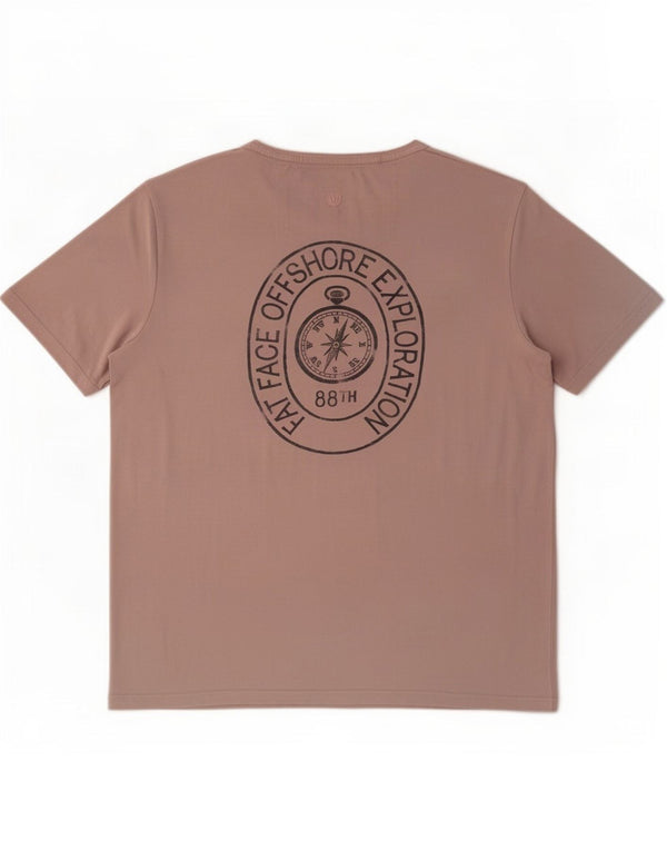 Fat Face Mens Graphic T-Shirt Top XL Pink Cotton