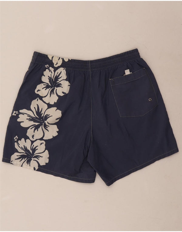 Sergio Tacchini Mens Swimming Shorts Medium Navy Blue Floral