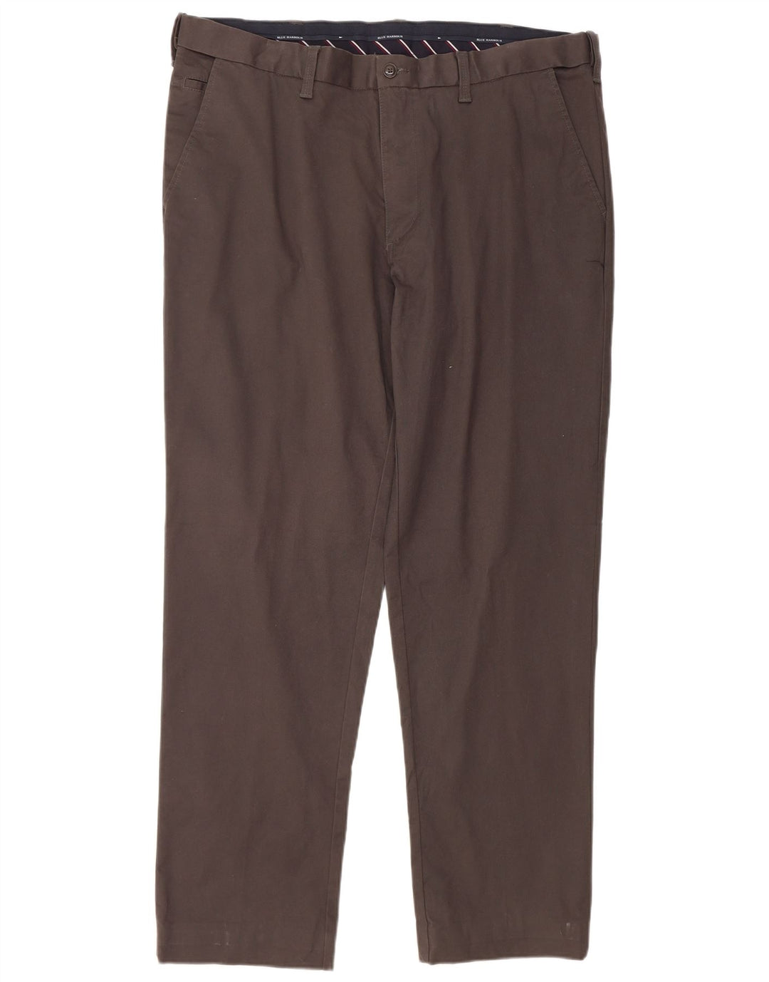 Marks & Spencer Mens Straight Chino Trousers W40 L31 Grey Cotton