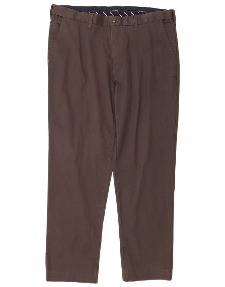 Marks & Spencer Mens Straight Chino Trousers W40 L31 Grey Cotton