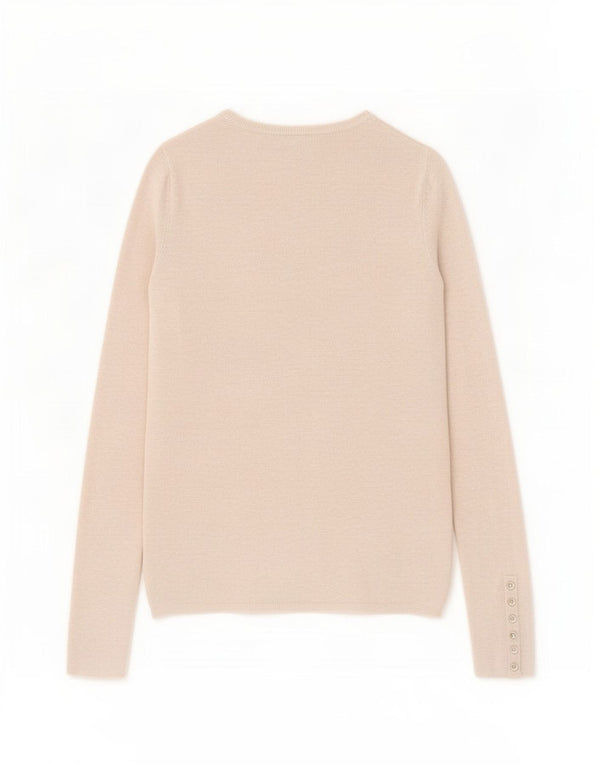 Zara Womens Cardigan Sweater UK 8 Small Beige Viscose
