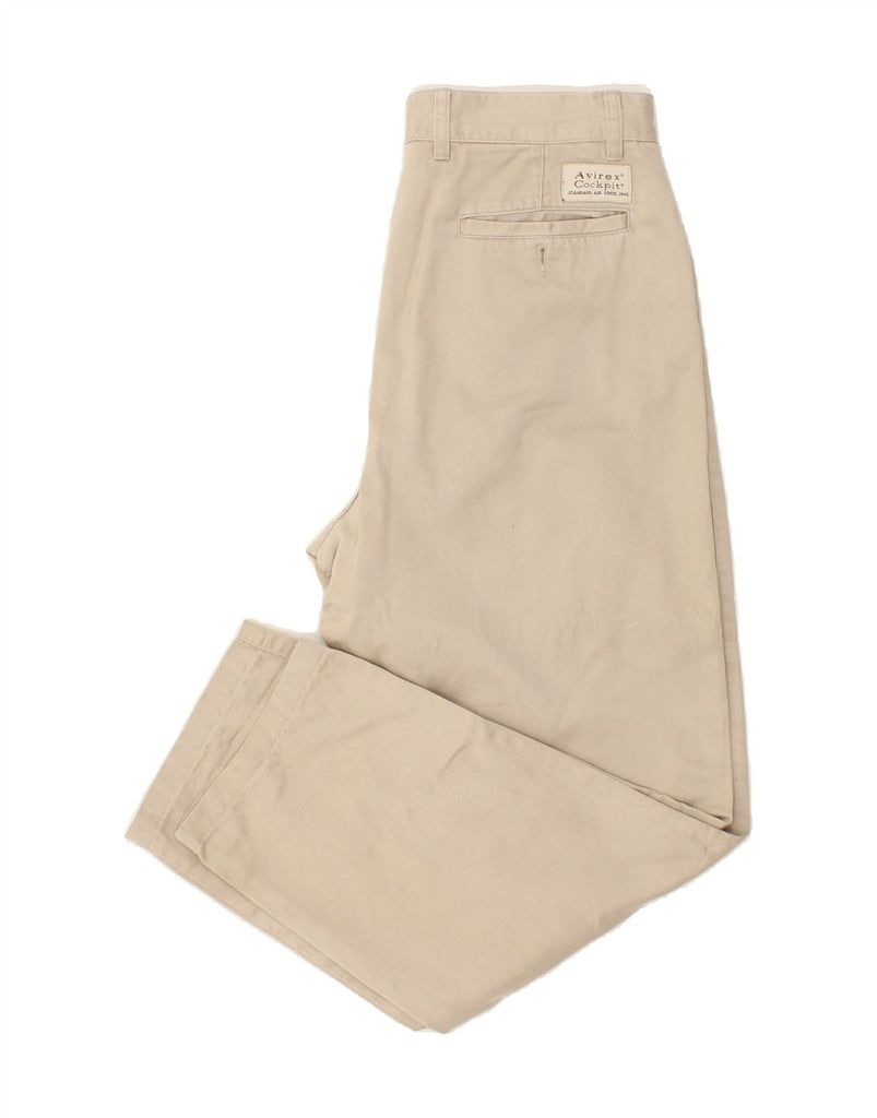 AVIREX Mens Tapered Casual Trousers W33 L29 Beige Cotton Vintage Avirex and Second-Hand Avirex from Messina Hembry 