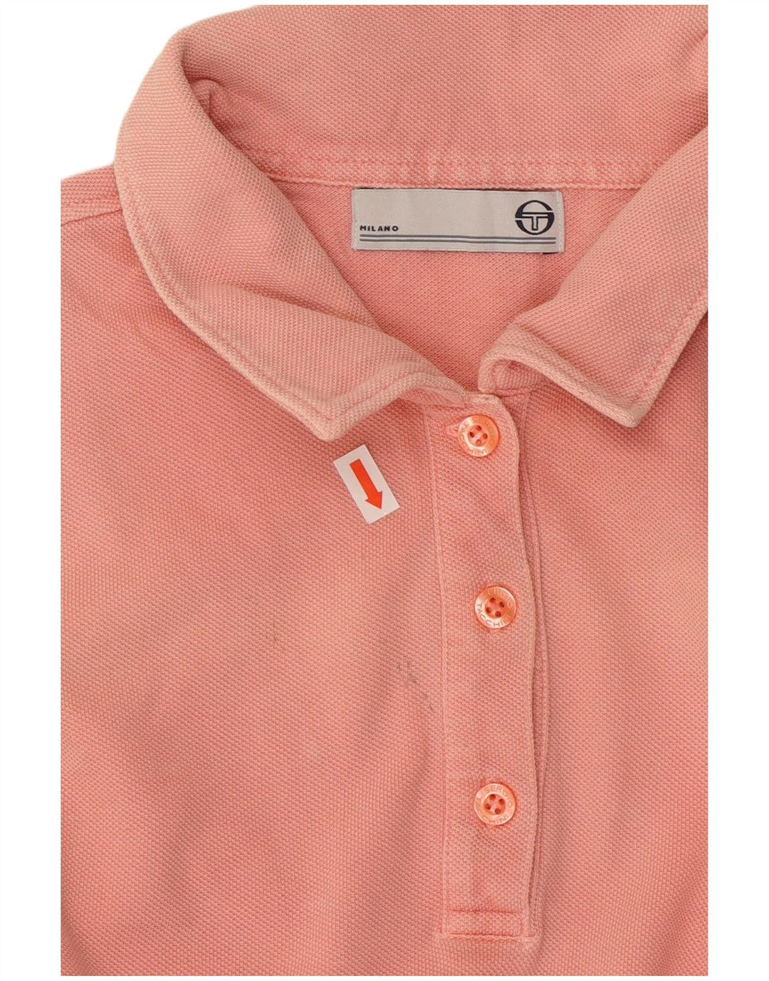 SERGIO TACCHINI Womens Polo Shirt UK 12 Medium Pink Cotton