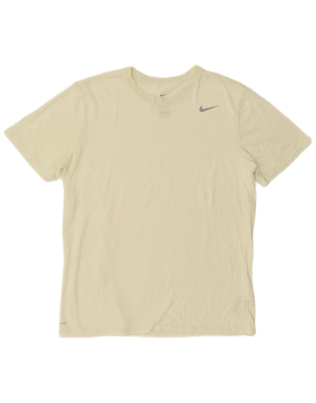 Nike Mens Athletic Cut T-Shirt Top Large Yellow Cotton
