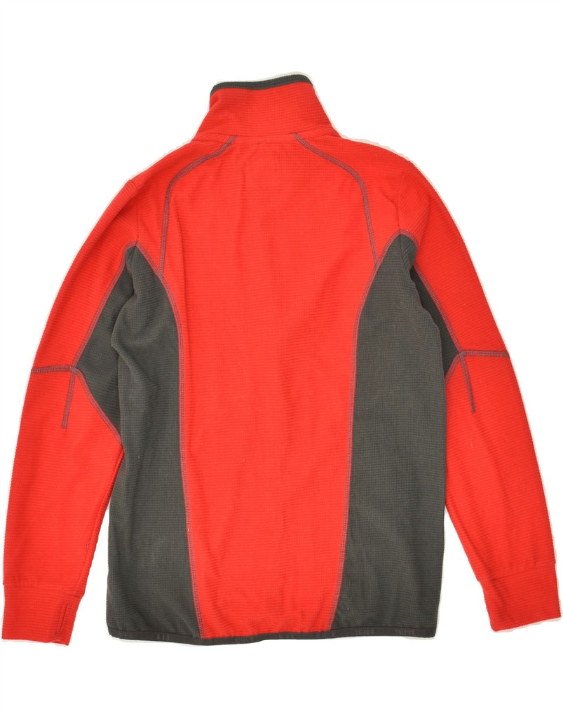 SALEWA Boys Fleece Jacket 7-8 Years Red Colourblock Polyester | Vintage SALEWA | Thrift | Second-Hand SALEWA | Used Clothing | Messina Hembry 