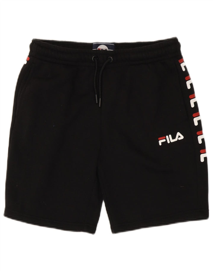 Fila Boys Graphic Sport Shorts 13-14 Years Black Polyester