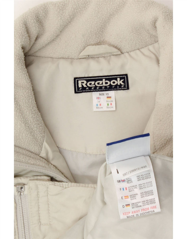 Reebok Womens Padded Gilet UK 12 Medium Off White Polyester