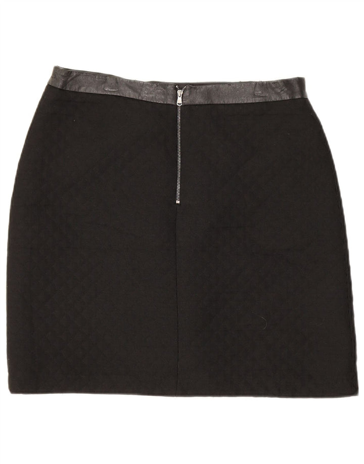 Marks & Spencer Womens Mini Skirt UK 12 Medium W30 Black Argyle/Diamond