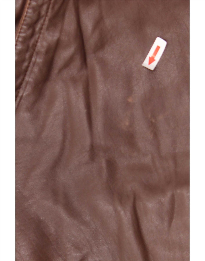Vinci Mens Leather Jacket IT 52 XL Brown
