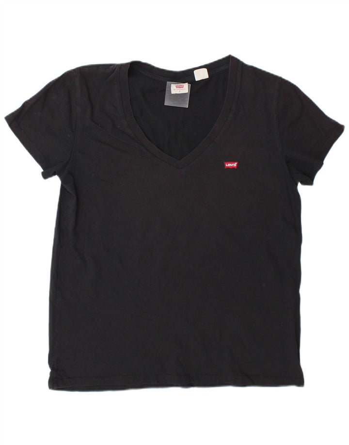 Levi's Womens T-Shirt Top UK 14 Medium Grey Cotton