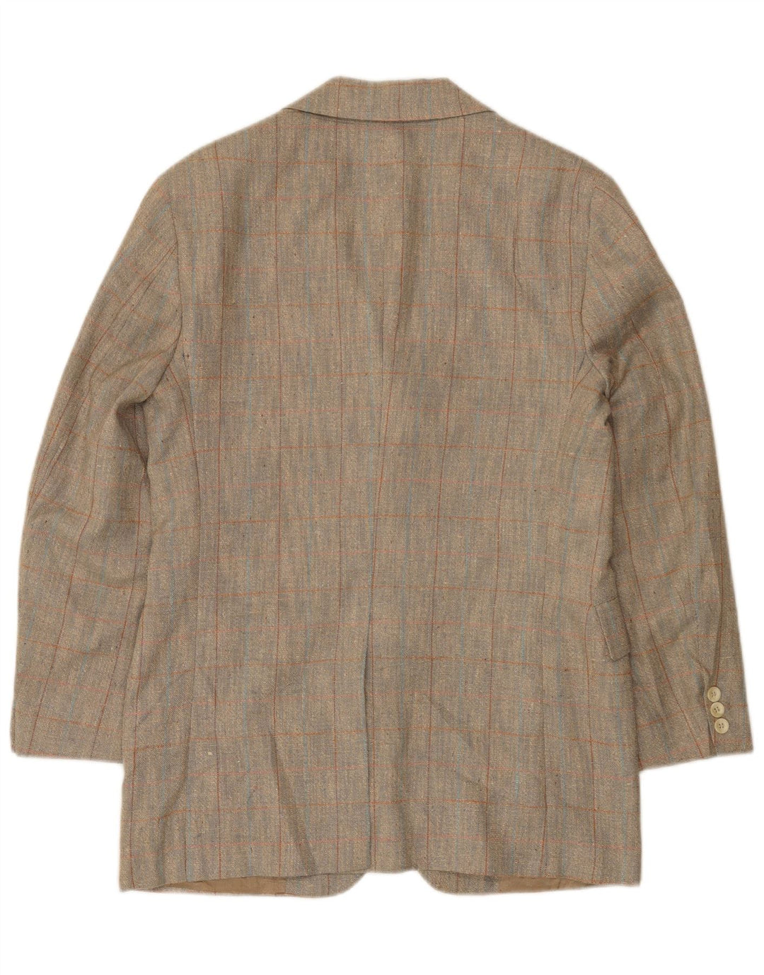 Oakmont Mens 2 Button Blazer Jacket Size 39 Medium Brown Check