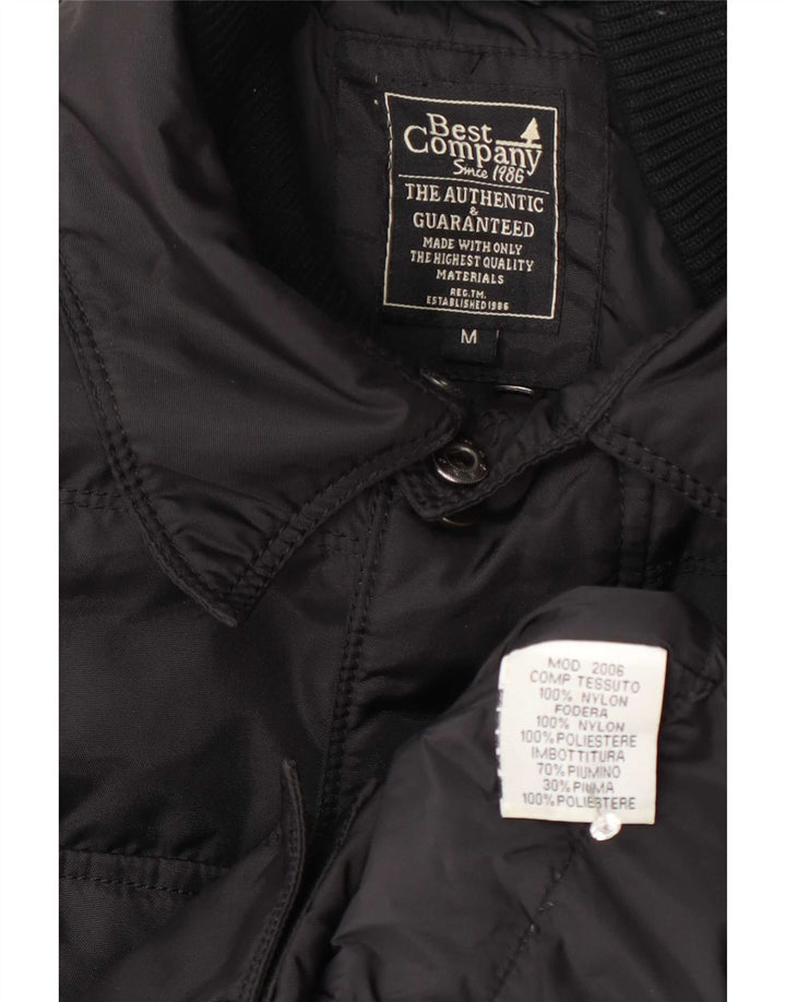 Best Company Mens Padded Jacket UK 38 Medium Black Nylon