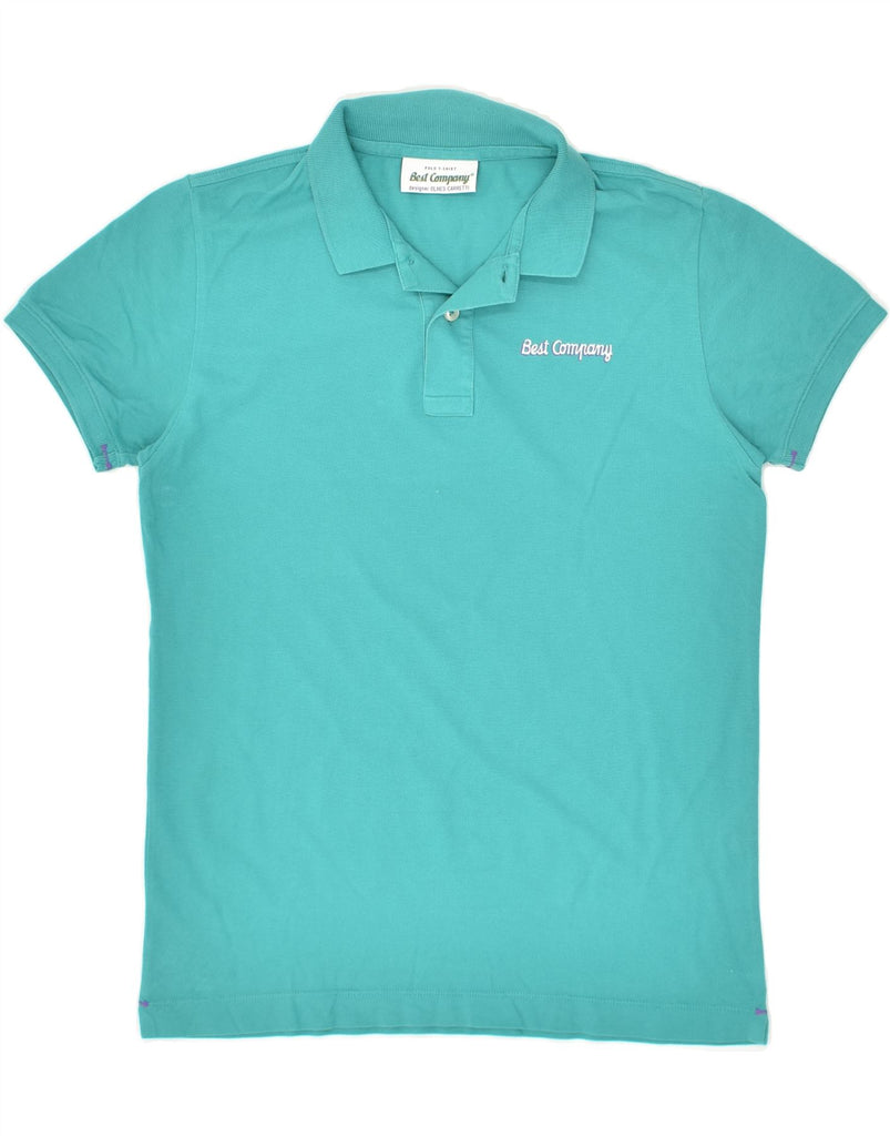 BEST COMPANY Boys Polo Shirt 11-12 Years Turquoise Cotton | Vintage Best Company | Thrift | Second-Hand Best Company | Used Clothing | Messina Hembry 