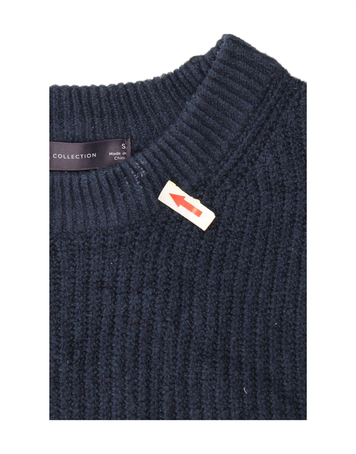Marks & Spencer Womens Crop Oversized Vest Tank Top UK 10 Small Navy Blue