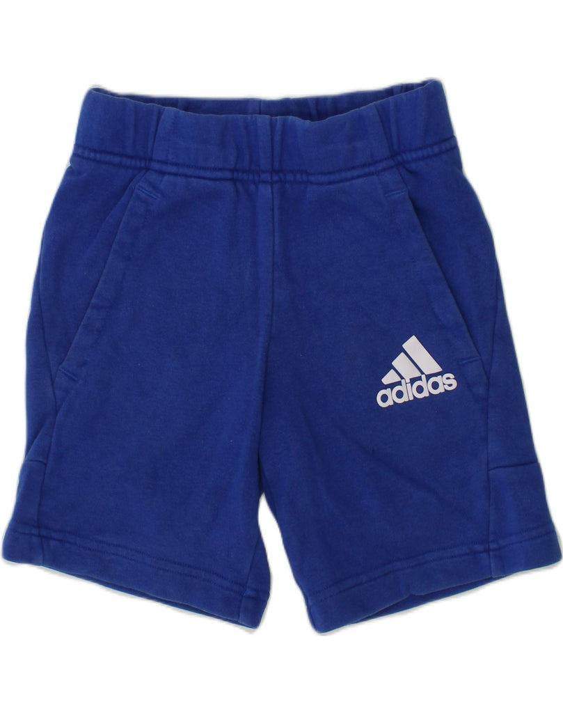 ADIDAS Boys Sport Shorts 5-6 Years Blue Cotton | Vintage Adidas | Thrift | Second-Hand Adidas | Used Clothing | Messina Hembry 