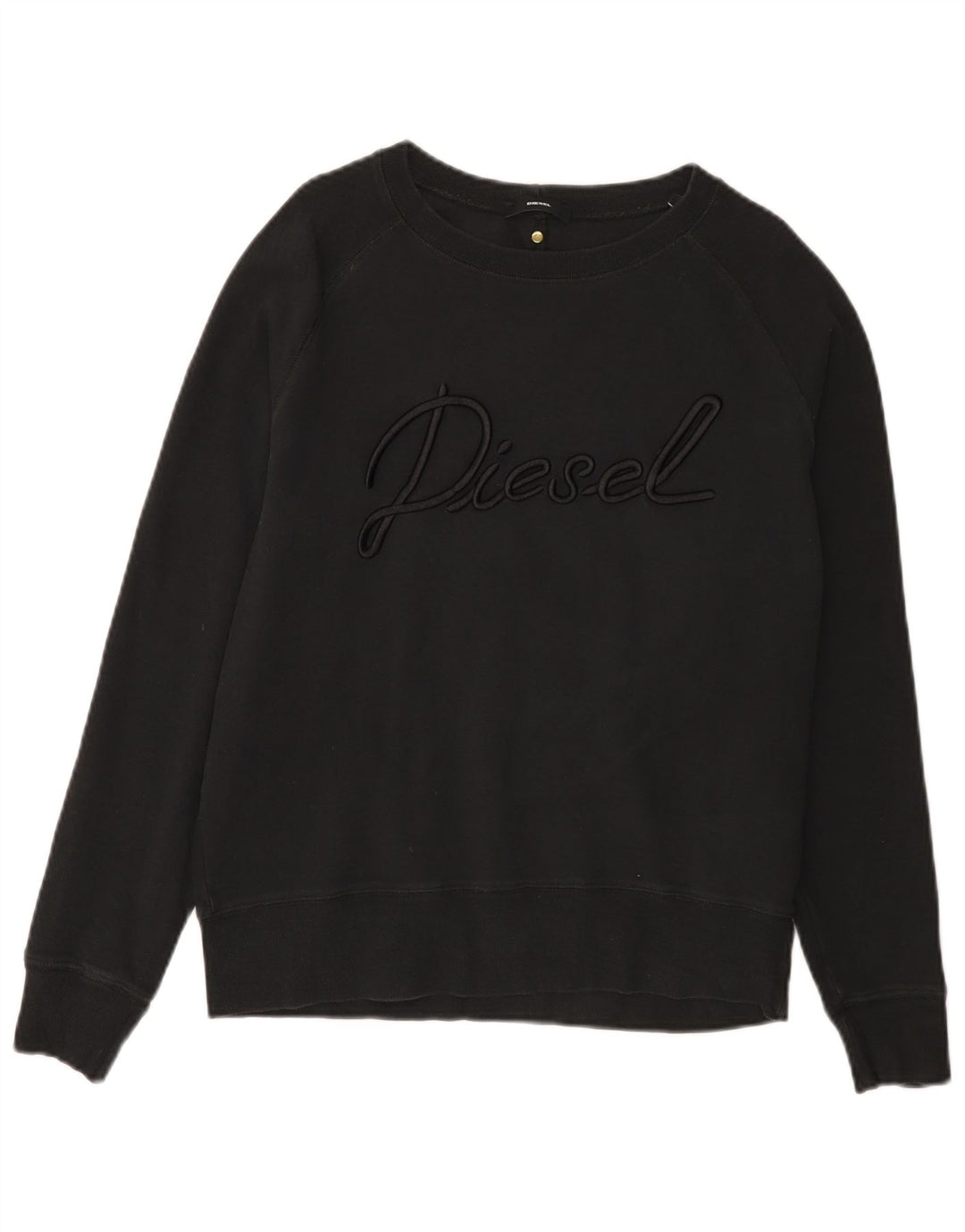 DIESEL Mens Graphic Sweatshirt Jumper Small Black